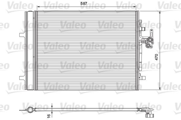 Kondensator, Klimaanlage VALEO 814318