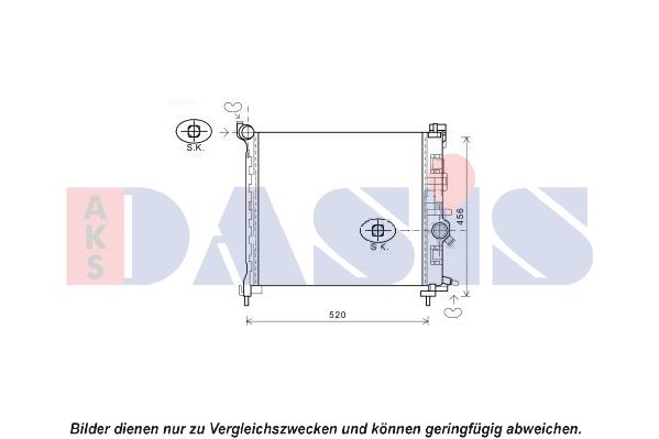 Kühler, Motorkühlung AKS DASIS 150107N