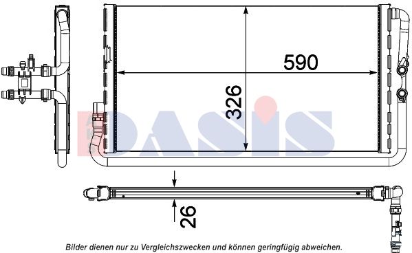 Kühler, Motorkühlung AKS DASIS 050075N