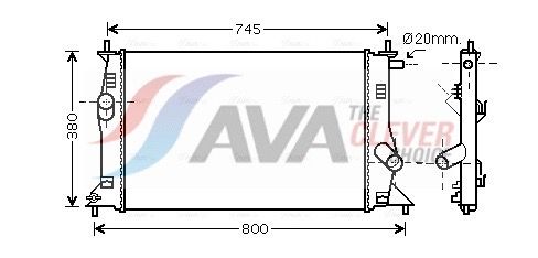 Kühler, Motorkühlung AVA QUALITY COOLING MZ2183