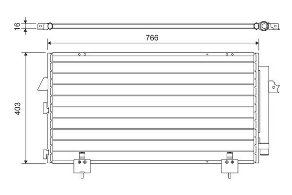Kondensator, Klimaanlage VALEO 814218
