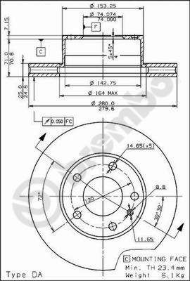 Bremsscheibe BREMBO 09.5588.10