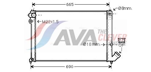 Kühler, Motorkühlung AVA QUALITY COOLING CN2139
