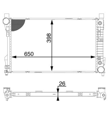 Kühler, Motorkühlung MAHLE cr 1604 000s