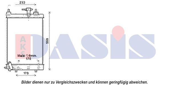 Kühler, Motorkühlung AKS DASIS 360032N