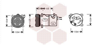 Kompressor, Klimaanlage VAN WEZEL 5900K030