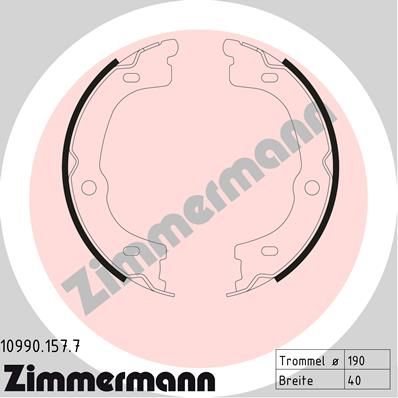 Bremsbackensatz, Feststellbremse ZIMMERMANN 10990.157.7