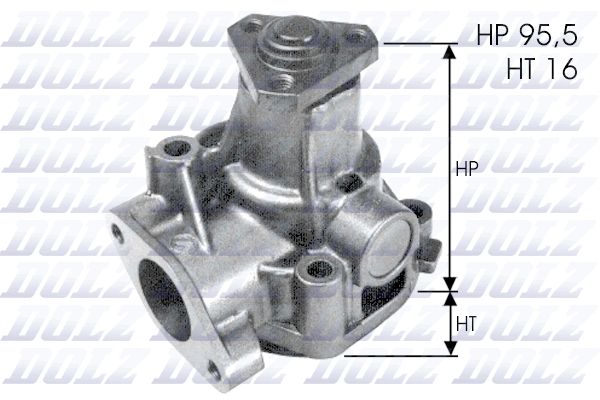 Wasserpumpe, Motorkühlung DOLZ l155