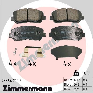 Bremsbelagsatz Bremsbeläge ZIMMERMANN 25564.210.2