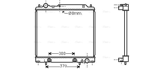Kühler, Motorkühlung AVA QUALITY COOLING mt2158