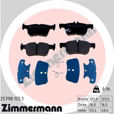 Bremsbelagsatz Bremsbeläge ZIMMERMANN 25798.155.1