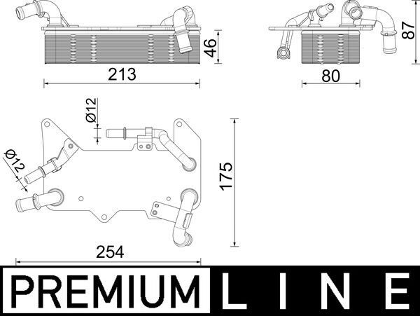 Ölkühler, Automatikgetriebe MAHLE CLC287000P