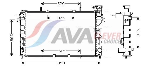 Kühler, Motorkühlung AVA QUALITY COOLING CR2077