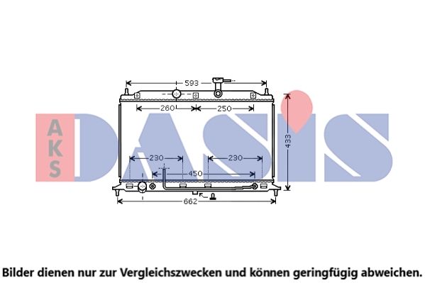 Kühler, Motorkühlung AKS DASIS 510075N