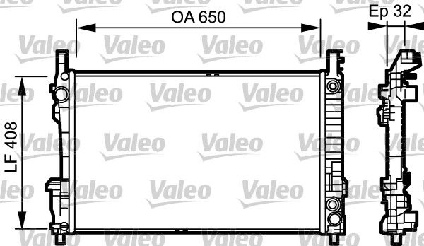 Kühler, Motorkühlung VALEO 734379