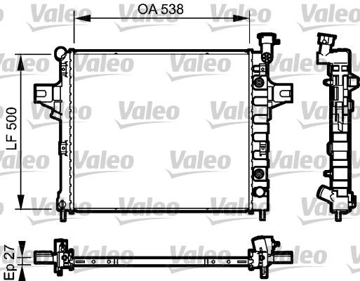 Kühler, Motorkühlung VALEO 735051