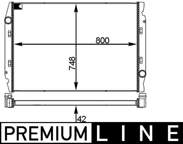 Kühler, Motorkühlung MAHLE CR719001P