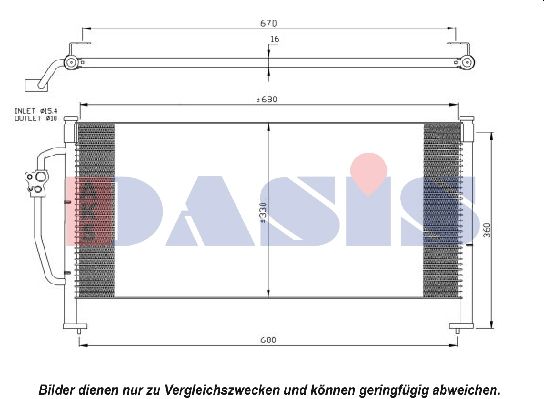 Kondensator, Klimaanlage AKS DASIS 352014N