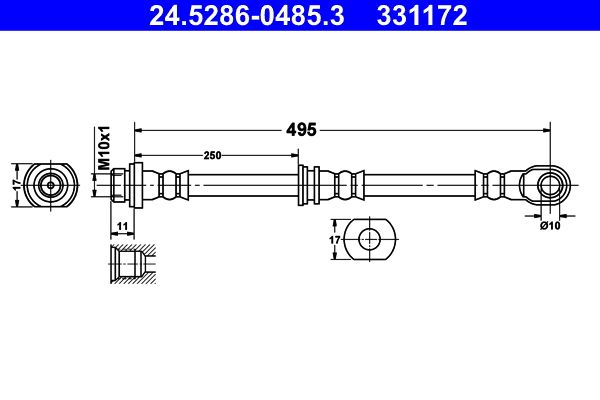 Bremsschlauch ATE 24.5286-0485.3