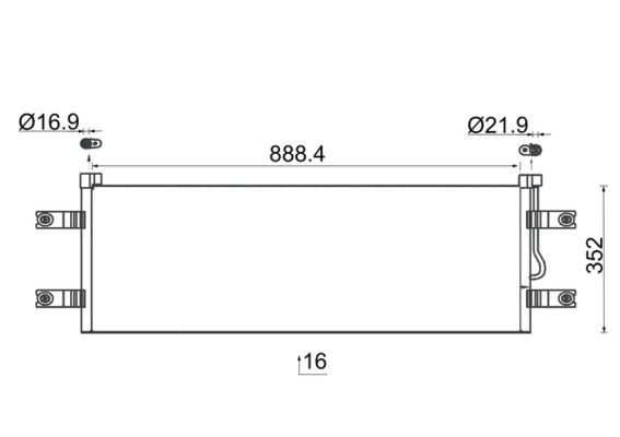 Kondensator, Klimaanlage MAHLE AC784000S