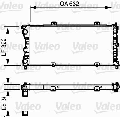 Kühler, Motorkühlung VALEO 730981
