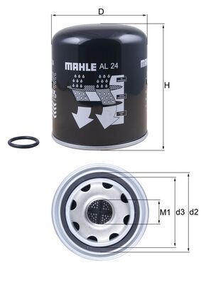 Lufttrocknerpatrone, Druckluftanlage MAHLE AL24
