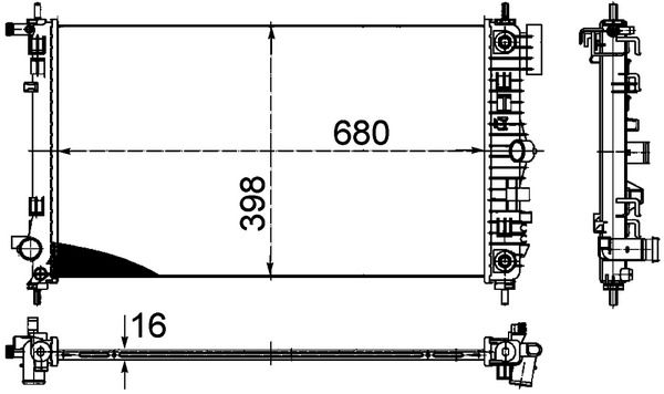 Kühler, Motorkühlung MAHLE CR1098000P