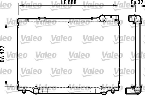 Kühler, Motorkühlung VALEO 732476