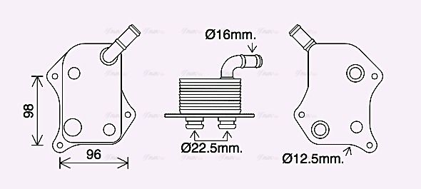 Ölkühler, Motoröl AVA QUALITY COOLING ai3414