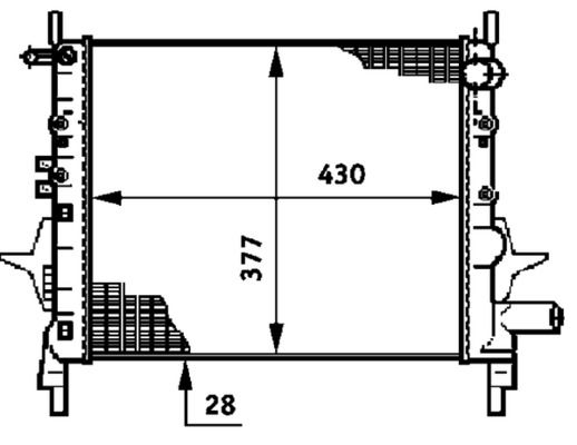 Kühler, Motorkühlung MAHLE CR614000P