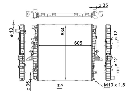 Kühler, Motorkühlung MAHLE CR1905000S