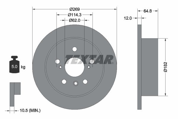 Bremsscheibe TEXTAR 92139800
