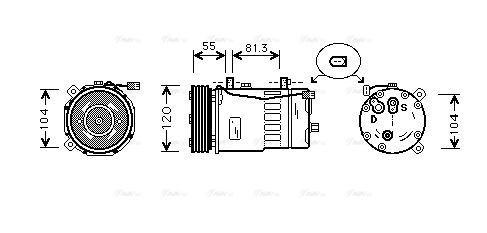 Kompressor, Klimaanlage AVA QUALITY COOLING aik003