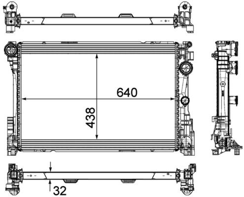 Kühler, Motorkühlung MAHLE CR1684000P