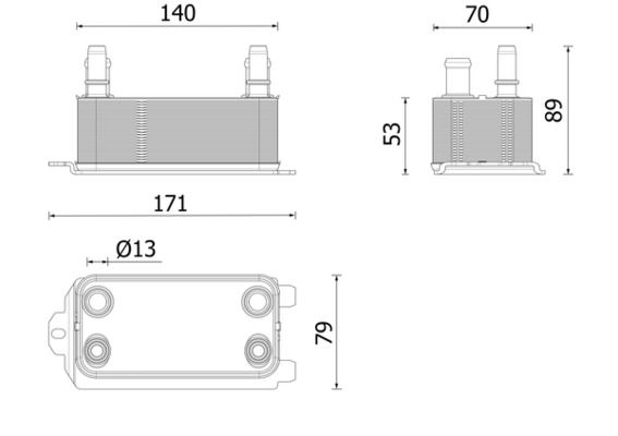 Ölkühler, Automatikgetriebe MAHLE CLC160000P