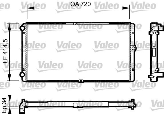Kühler, Motorkühlung VALEO 732177