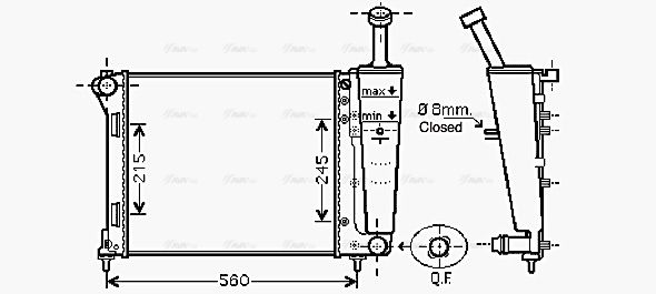 Kühler, Motorkühlung AVA QUALITY COOLING fta2345