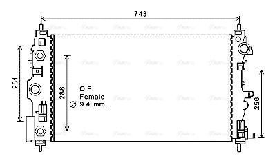 Kühler, Motorkühlung AVA QUALITY COOLING ct2046