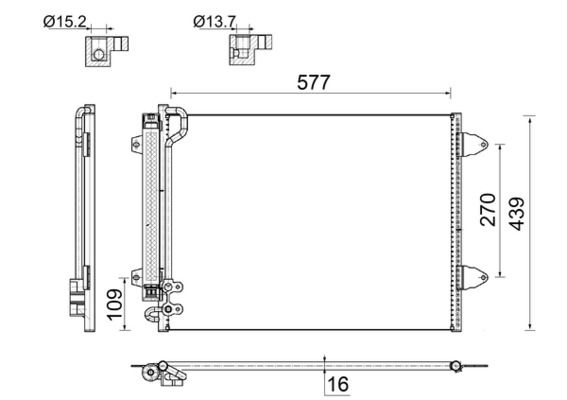 Kondensator, Klimaanlage MAHLE AC666000S