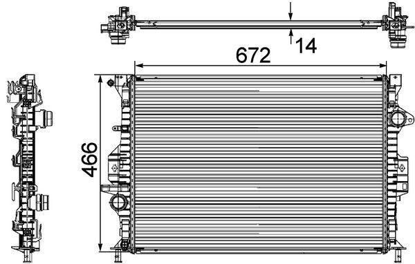 Kühler, Motorkühlung MAHLE CR906000P