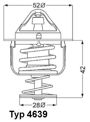 Thermostat, Kühlmittel WAHLER 4639.82D