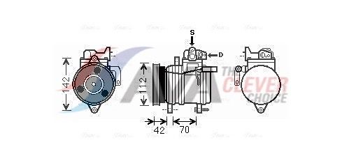 Kompressor, Klimaanlage AVA QUALITY COOLING KAAK121