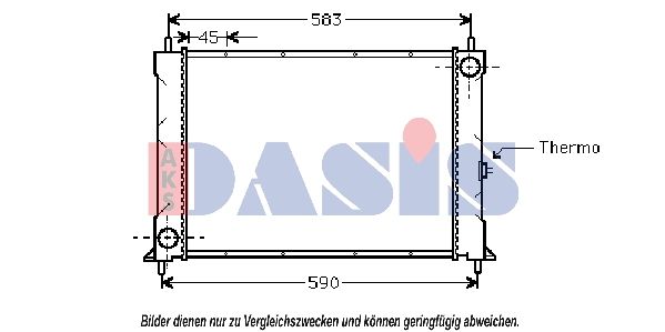 Kühler, Motorkühlung AKS DASIS 370001N