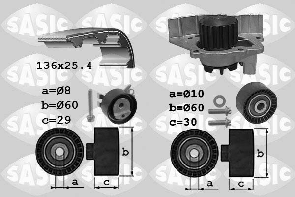 Wasserpumpe + Zahnriemensatz SASIC 3900034