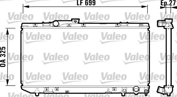 Kühler, Motorkühlung VALEO 734181