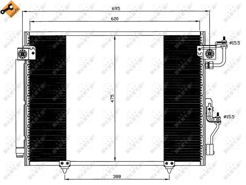 Kondensator, Klimaanlage NRF 35619