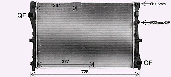 Kühler, Motorkühlung AVA QUALITY COOLING ms2728