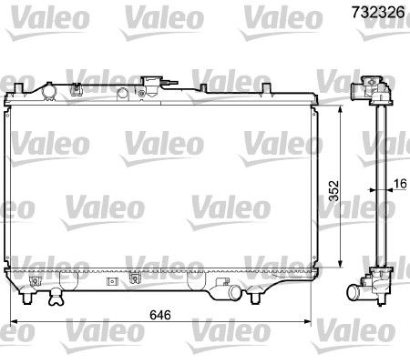 Kühler, Motorkühlung VALEO 732326