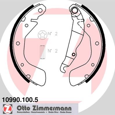Bremsbackensatz ZIMMERMANN 10990.100.5