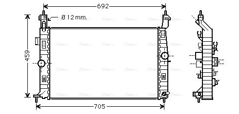 Kühler, Motorkühlung AVA QUALITY COOLING ol2583
